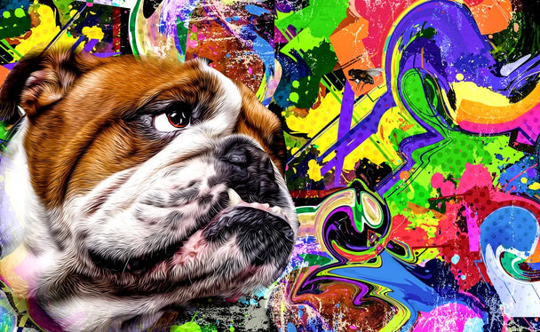 Tablou canvas fluorescent - Bulldog