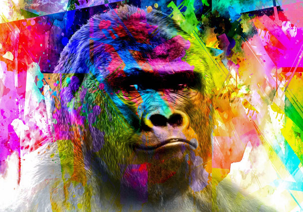 Tablou canvas fluorescent - Gorilla abstract