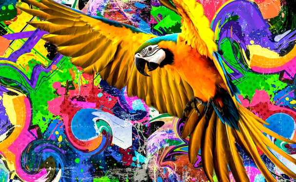 Tablou canvas fluorescent - Papagal
