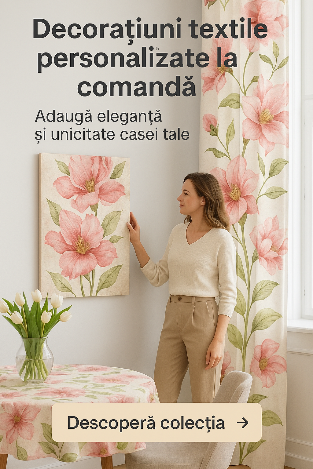 Decoratiuni textile personalizate la comanda