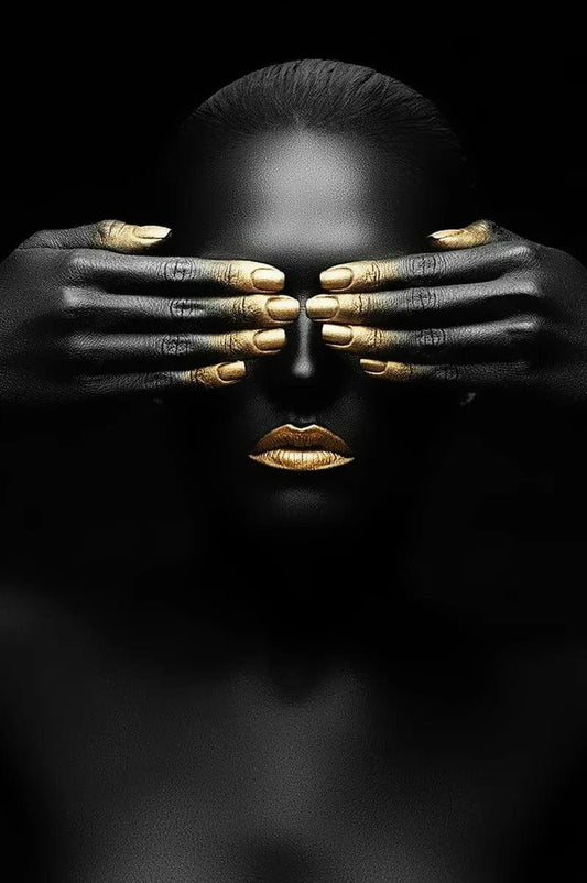 Tablou Canvas - Gold & Black Elegance