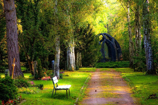 Tablou pe sticla in relief -  Parc