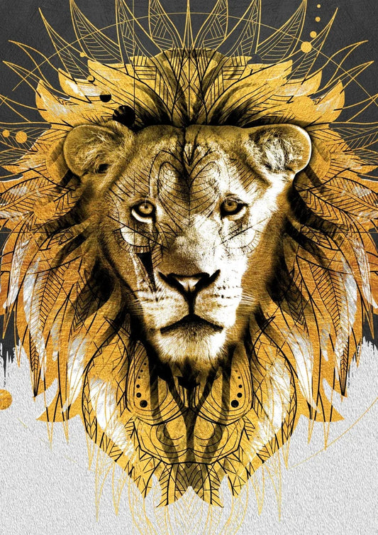 Tablou Canvas - Gold&Black 29
