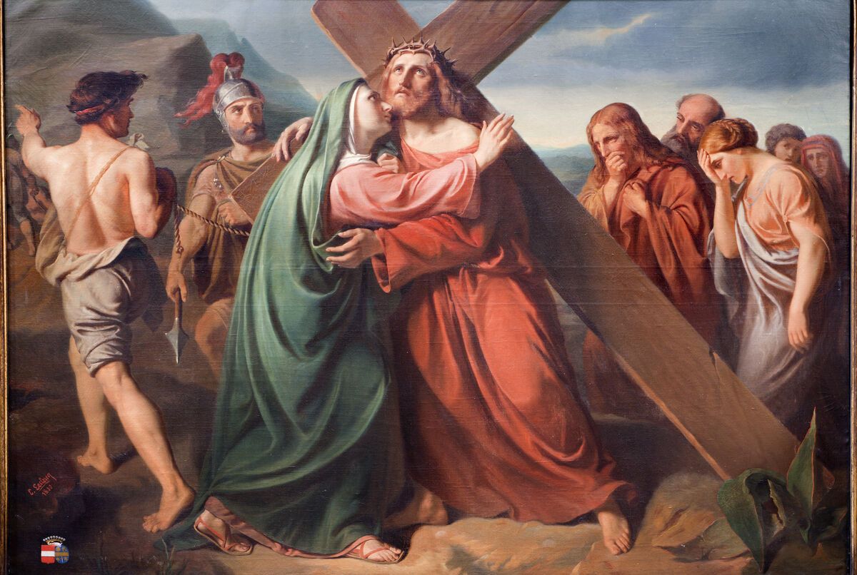 Isus isi duce crucea