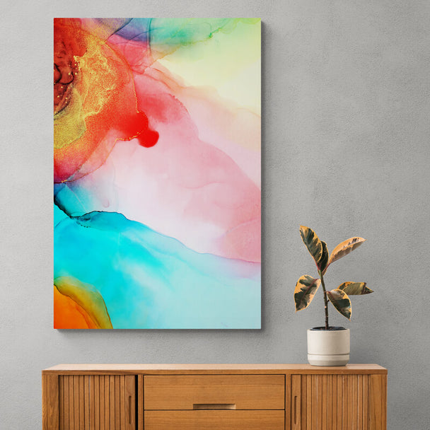 Tablou canvas - Abstract cerneala multicolora