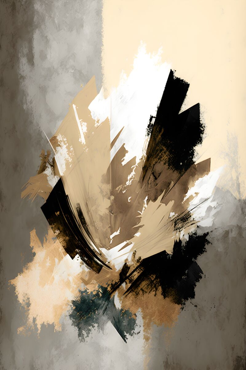 Tablou canvas - Abstract cu pete de negru