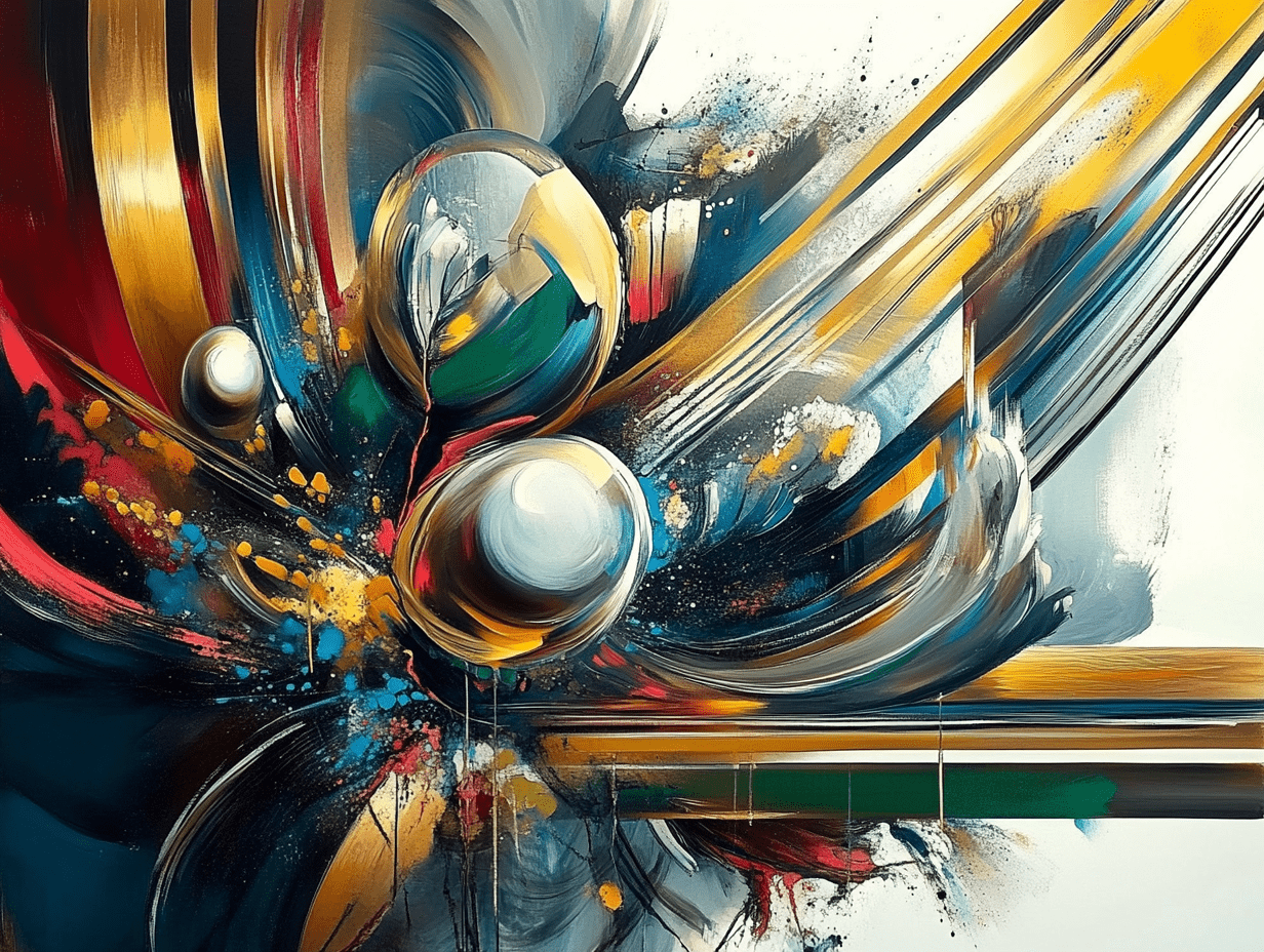Tablou pe sticla in relief -  Abstract geometric 3D