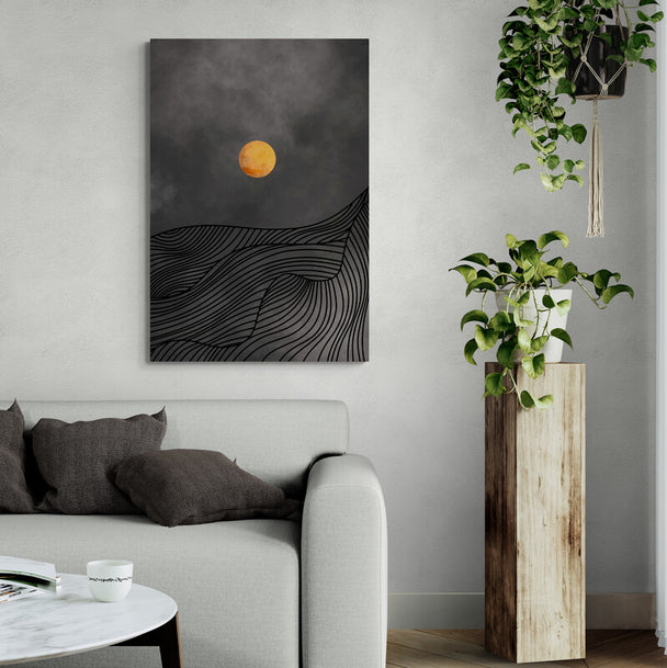 Tablou canvas - Abstract luna aurie