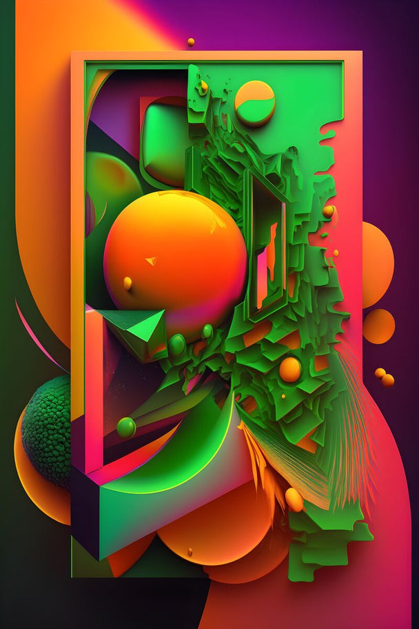 Tablou canvas - Abstract mix de culori