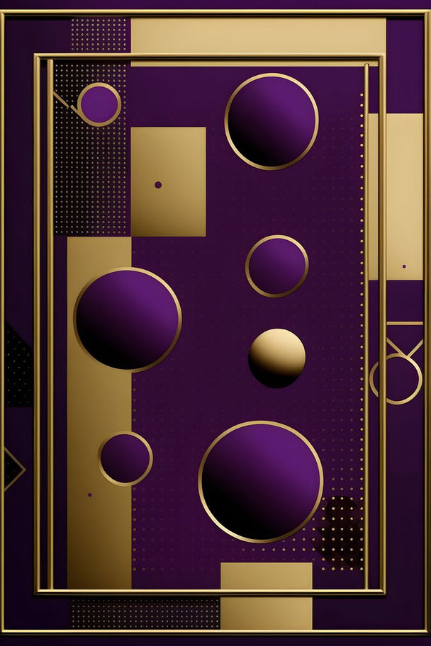 Tablou canvas - Abstract violet cu buline