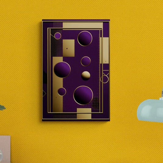 Tablou canvas - Abstract violet cu buline