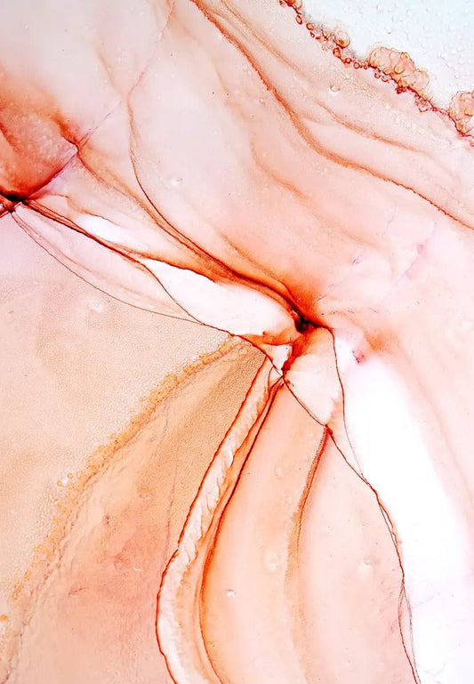 Tablou canvas - Abstract watercolor pe portocaliu