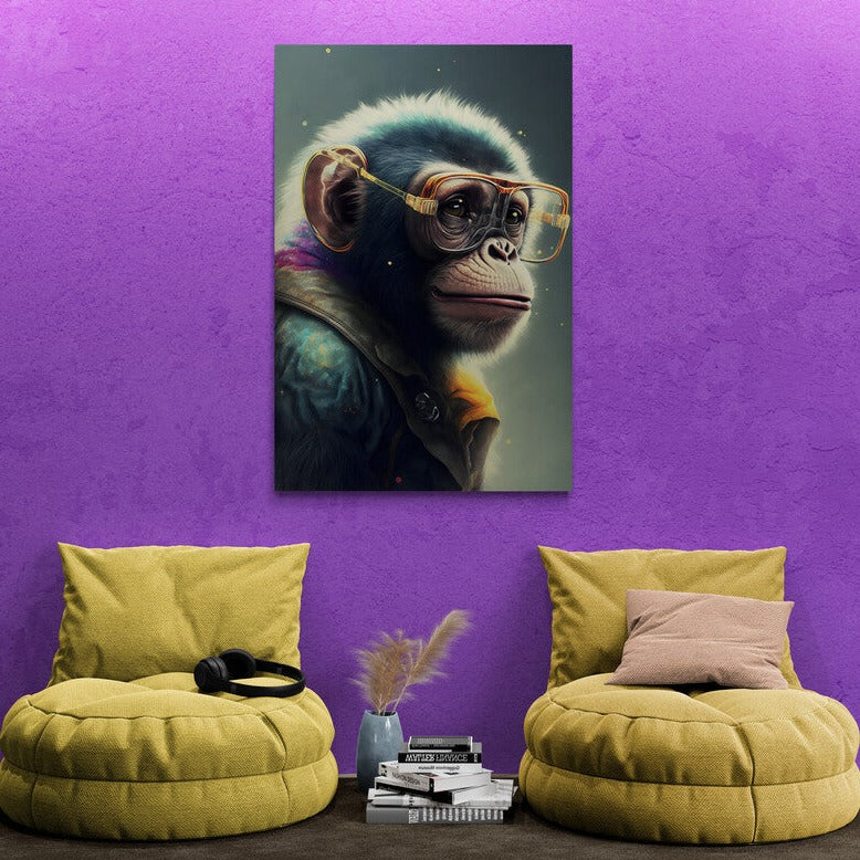 Tablou canvas - A hippie monkey