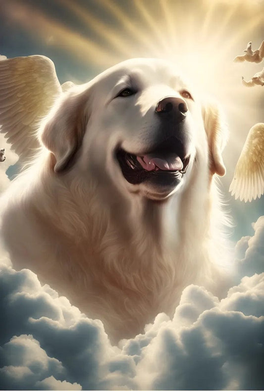 Tapet textil pentru camera copilului "Angel dog" -  1,5 X 2,2 m