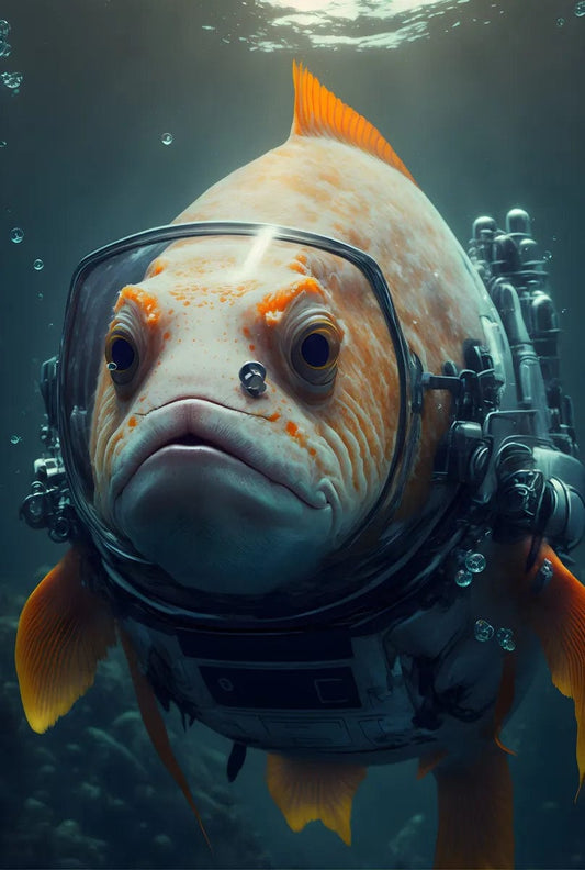 Tapet textil pentru camera copilului "Astro fish" -  1,5 X 2,2 m