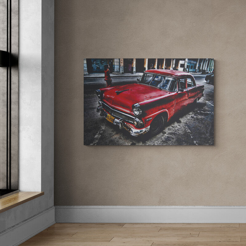 Tablou canvas - Auto rosu