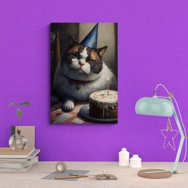 Tablou canvas - Cat birthday