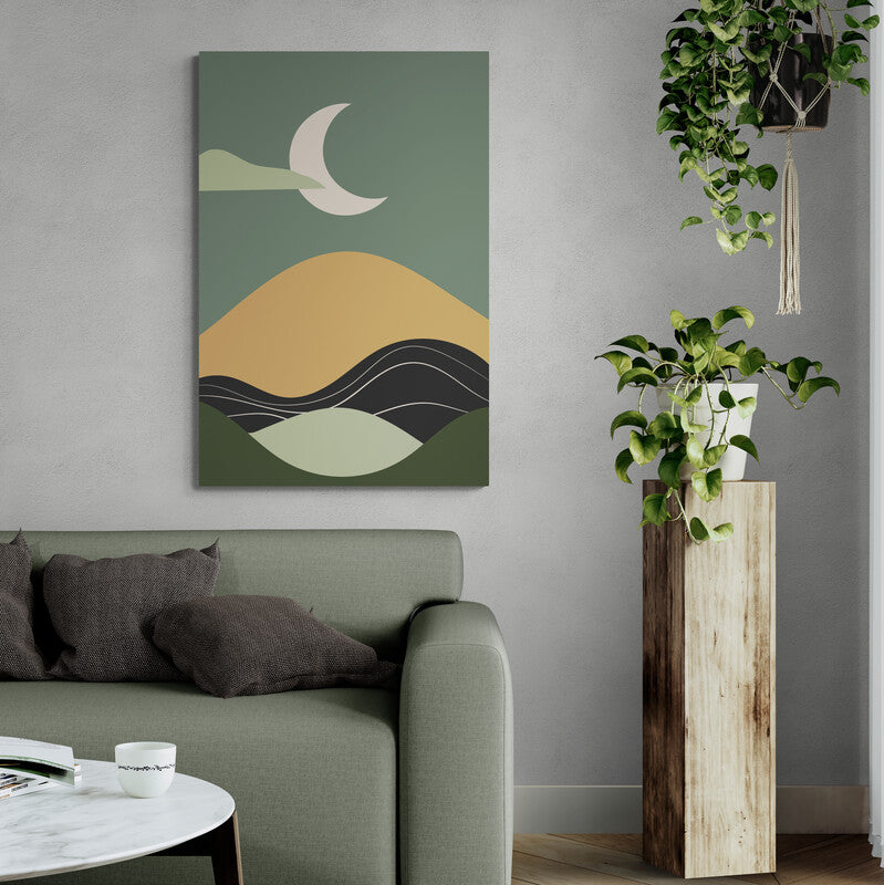 Tablou canvas - Cer verde abstract