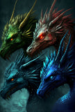 Tablou canvas - Colorful dragons