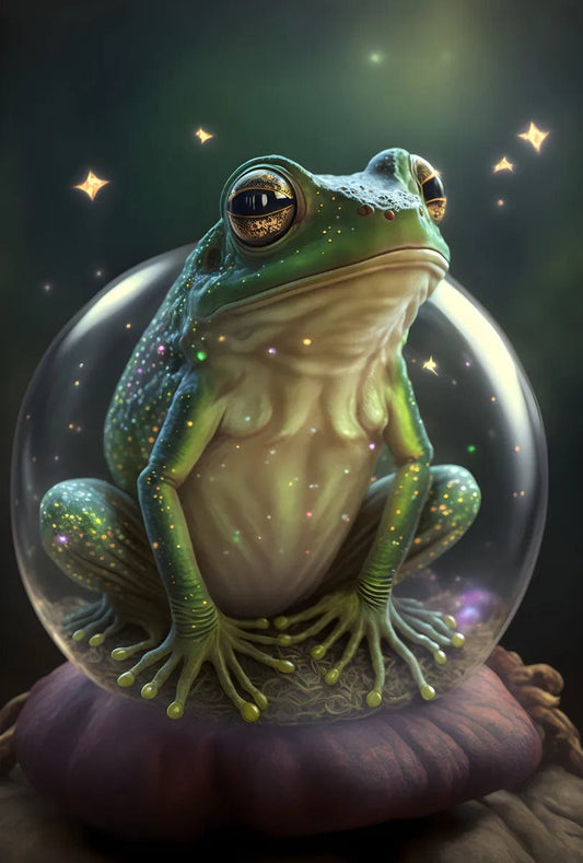 Tapet textil pentru camera copilului "Cute frog" -  1,5 X 2,2 m
