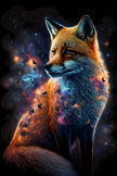 Tablou canvas - Fox with colors