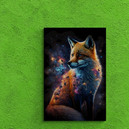 Tablou canvas - Fox with colors