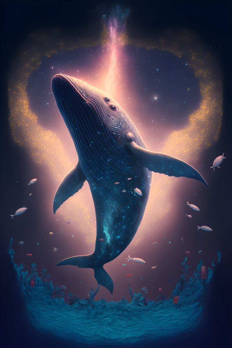 Tablou canvas - Galaxy whale