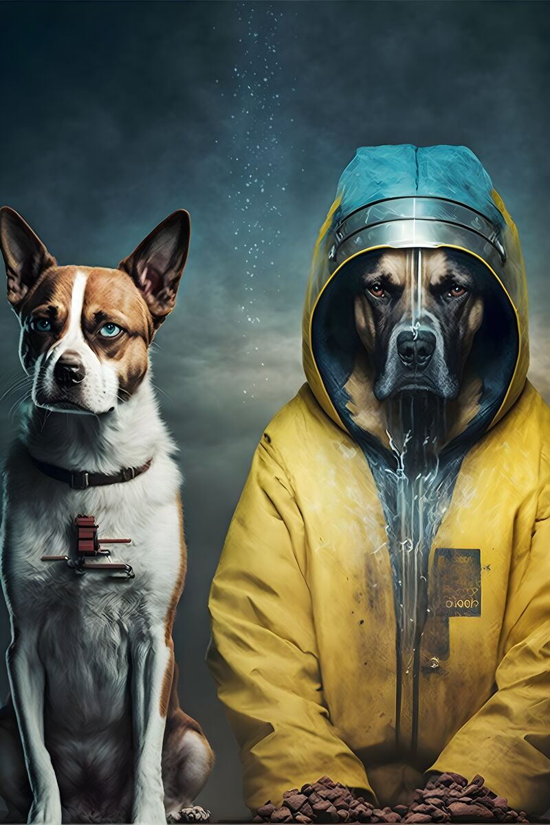 Tablou canvas - Gangsta dogs