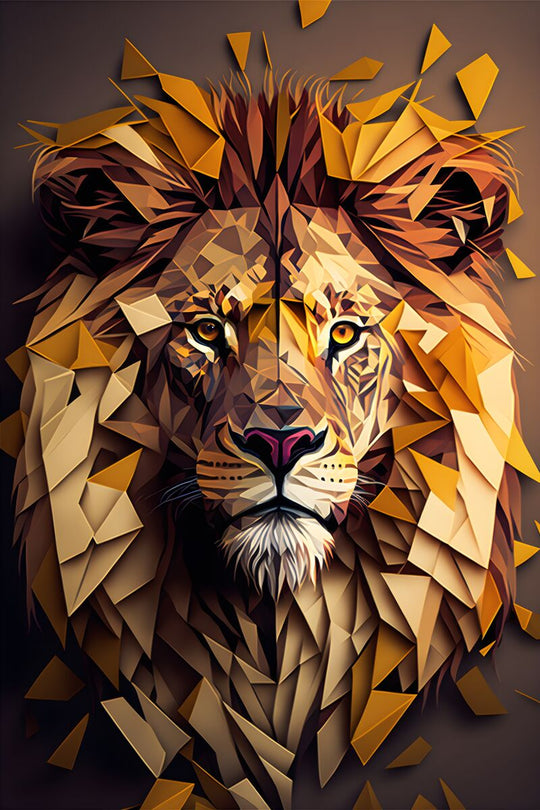 Tablou canvas - Geometric lion head