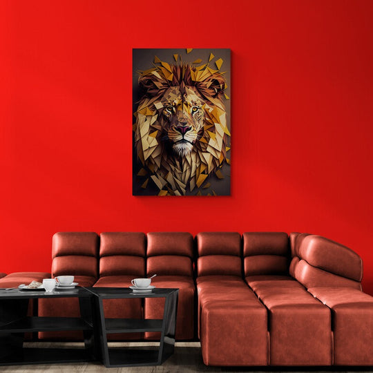 Tablou canvas - Geometric lion head