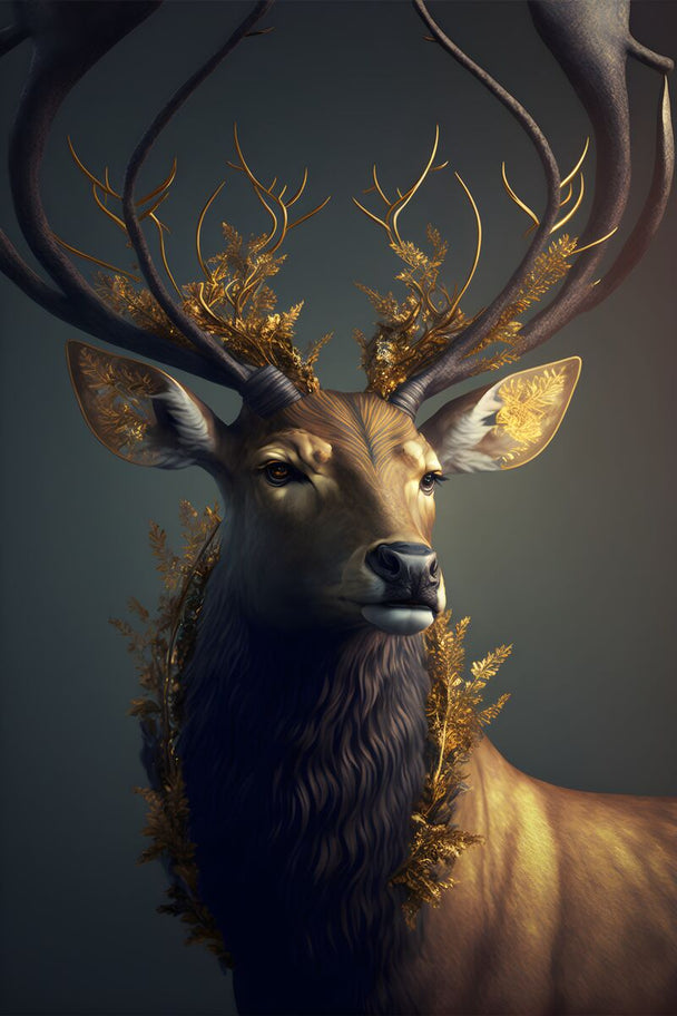 Tablou canvas - Gold deer