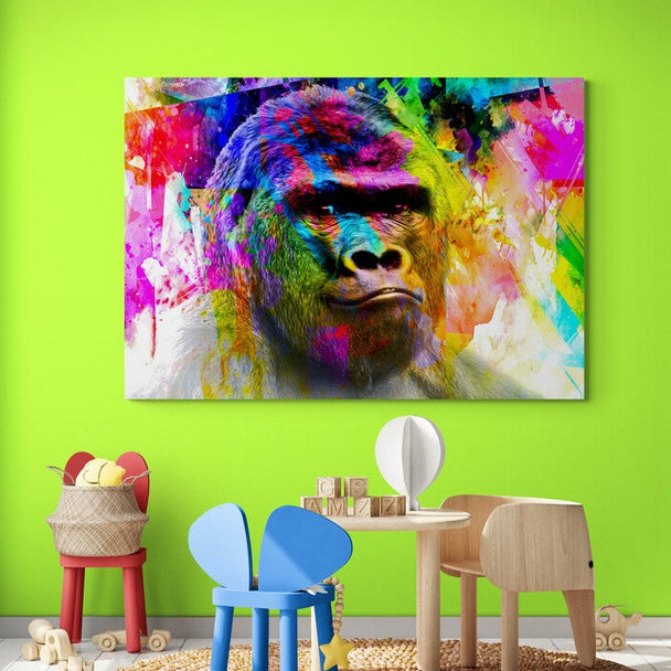 Tablou canvas fluorescent - Gorilla abstract