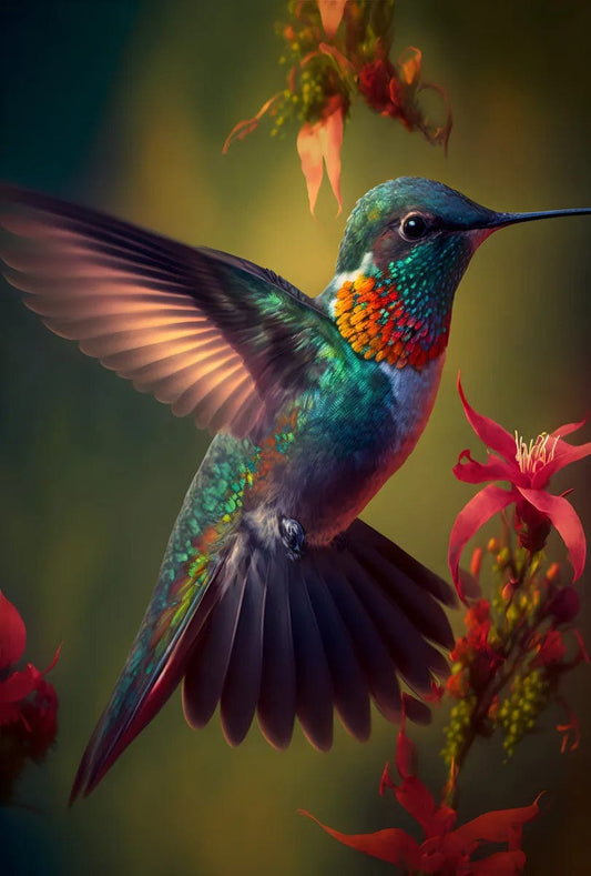 Tapet textil pentru camera copilului "Humingbird" -  1,5 X 2,2 m
