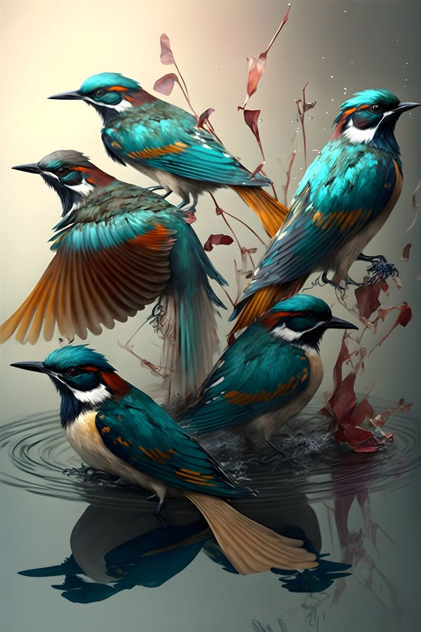 Tablou canvas - Kingfishers