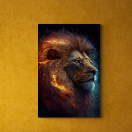 Tablou canvas - King gold lion