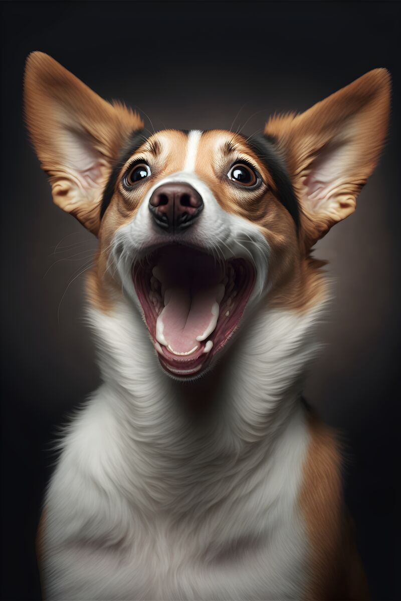 Tablou canvas - Laughing dog