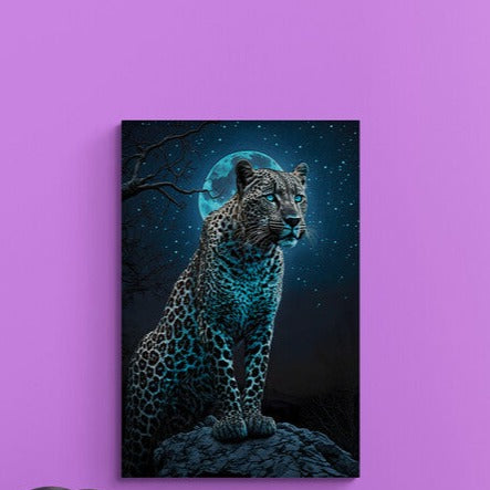 Tablou canvas - Leopardul la lumina lunii