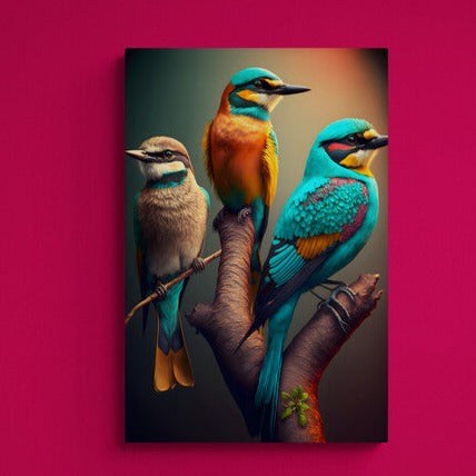 Tablou canvas - Light blue birds