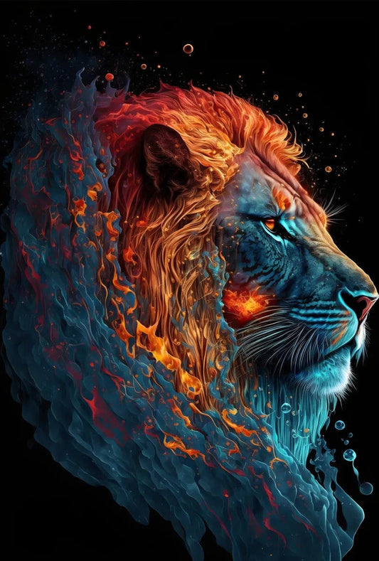Tapet textil pentru camera copilului "Lion art" -  1,5 X 2,2 m