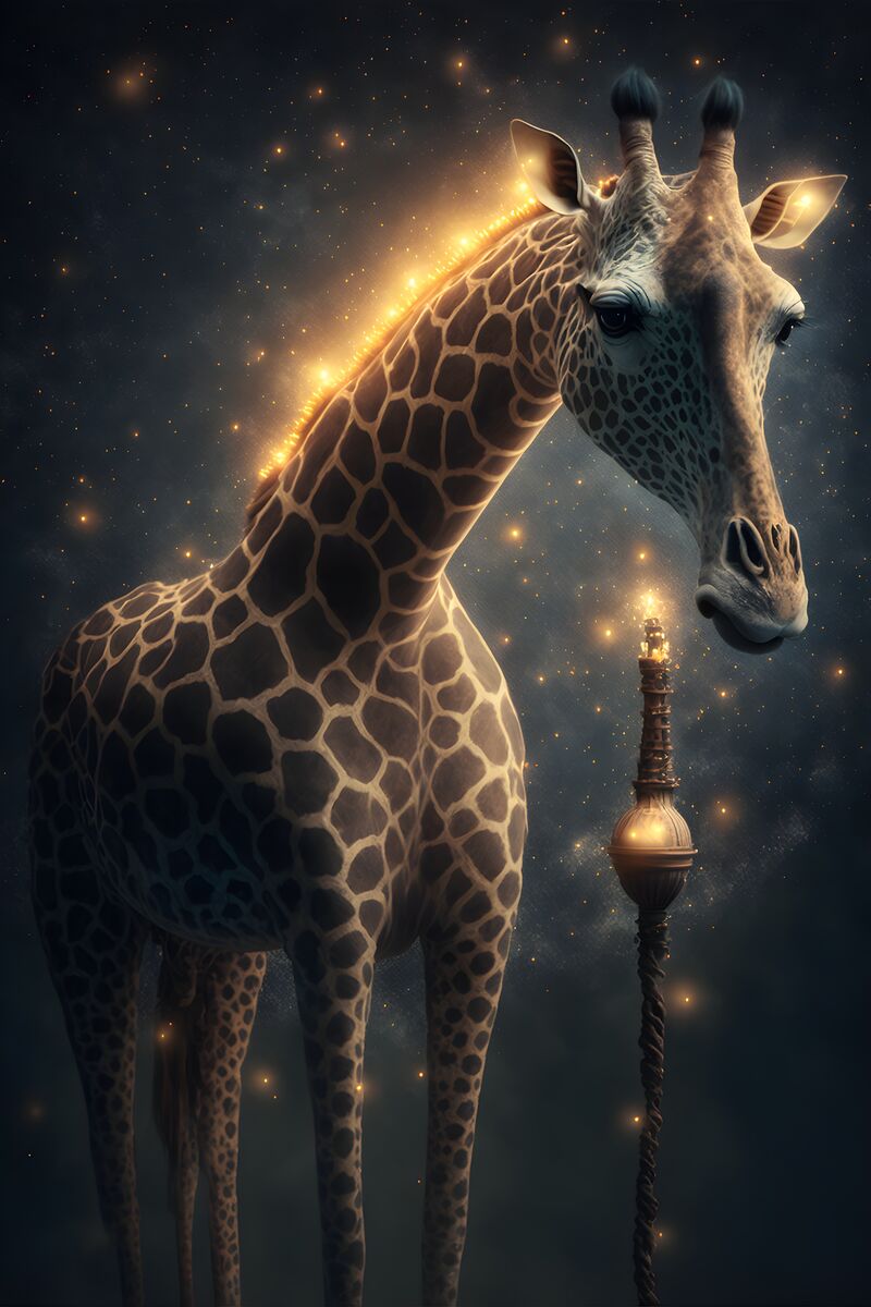 Tablou canvas - Magical giraffe