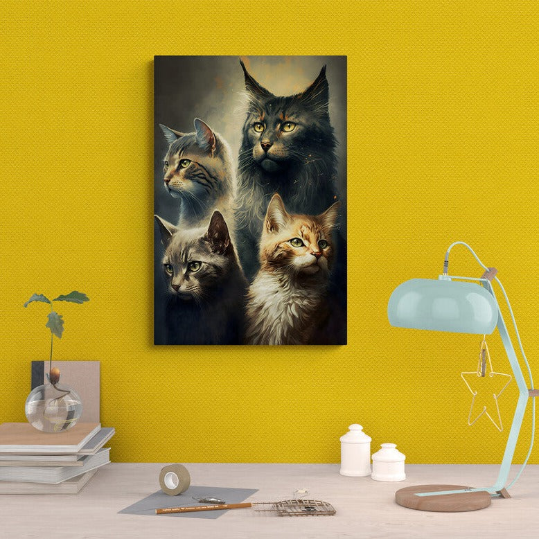 Tablou canvas - Mother cat and kittens