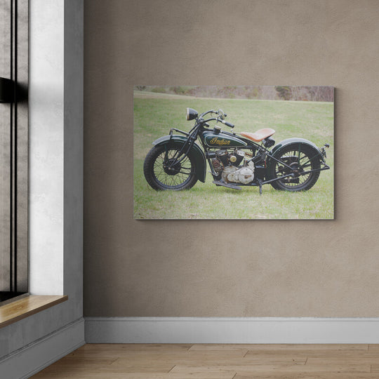 Tablou canvas - Moto pe iarba