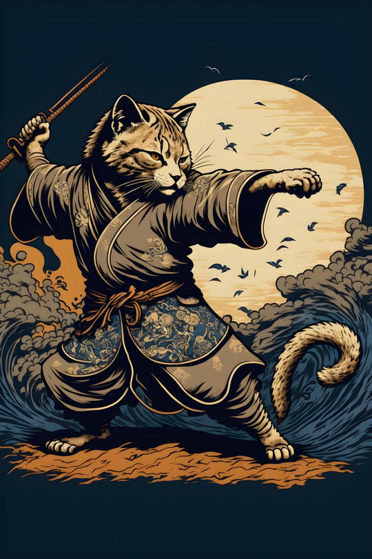 Tablou canvas - Ninja cat