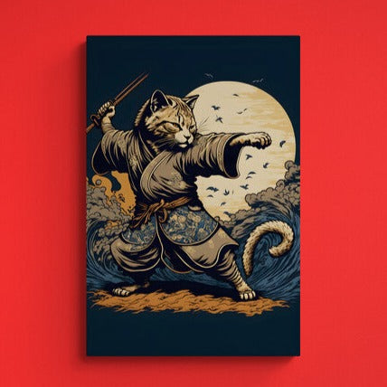 Tablou canvas - Ninja cat