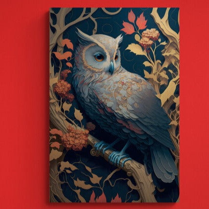 Tablou canvas - Owl in fairy forest