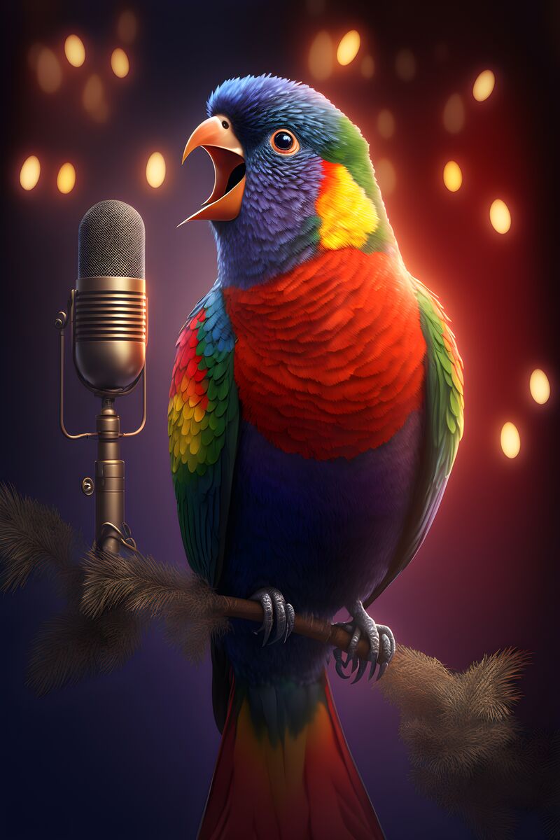 Tablou canvas - Papagalul cantaret