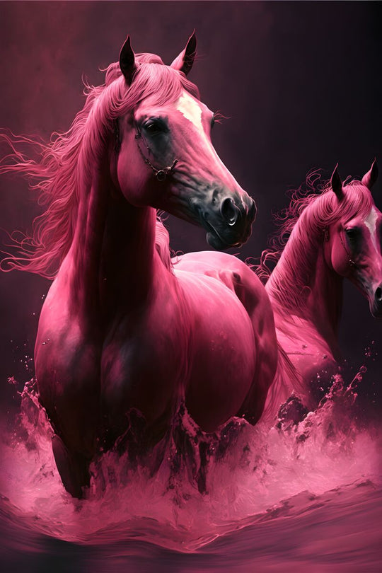 Tablou canvas - Pink horses