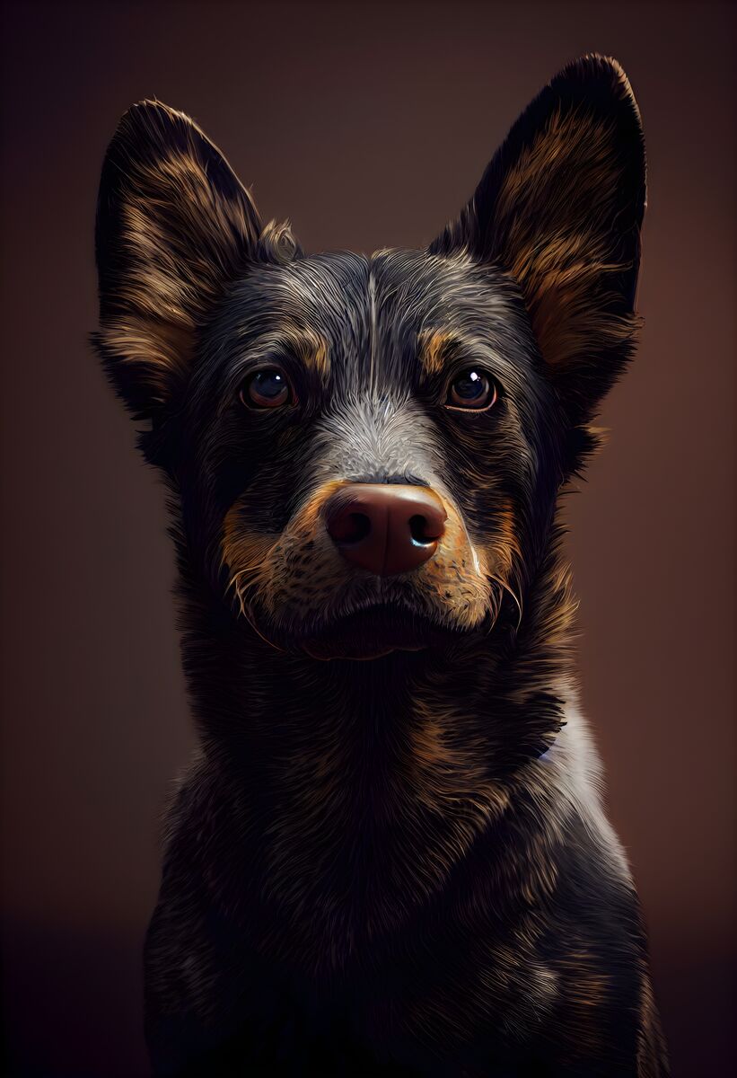 Tablou canvas - Portrait of a lancashire heeler