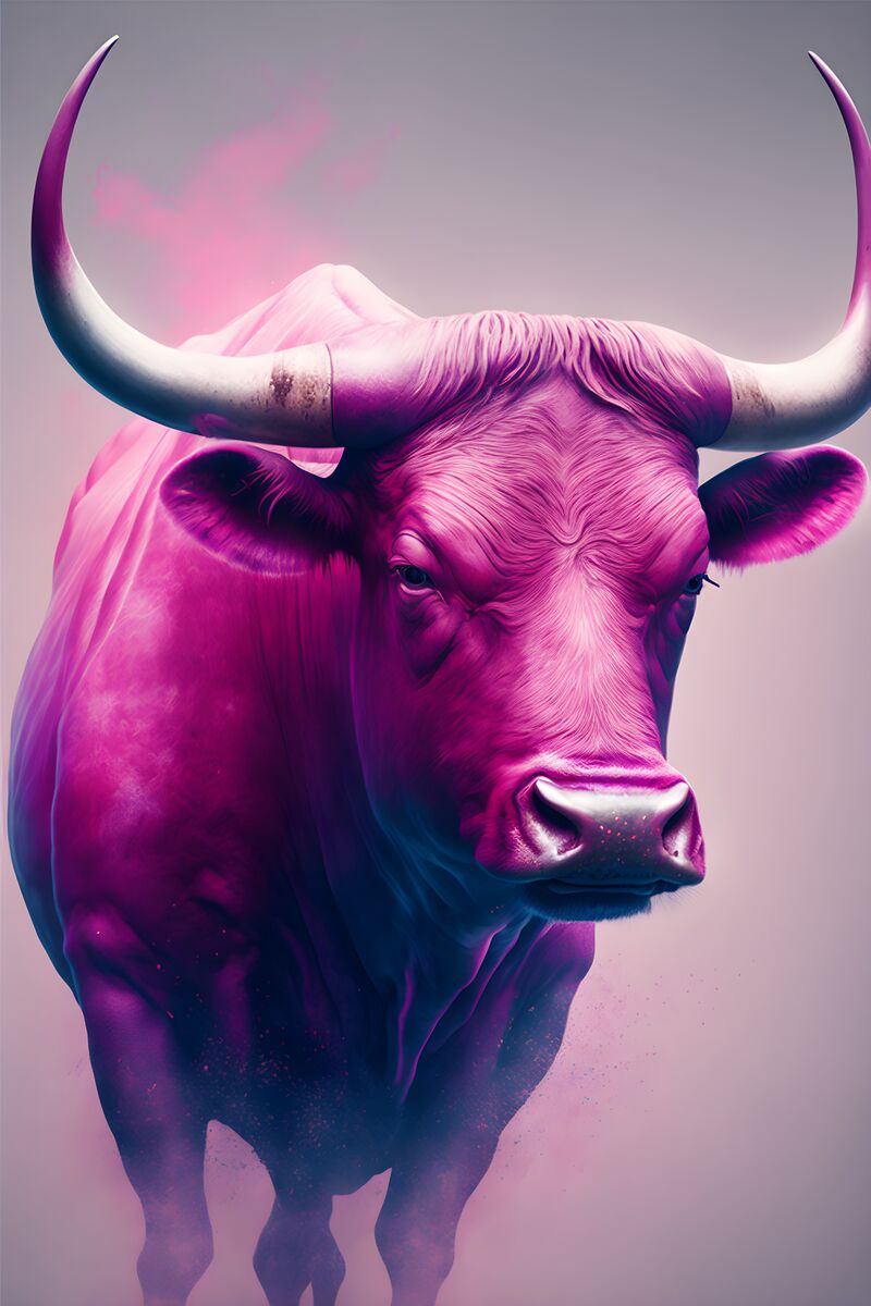 Tablou canvas - Purple bull