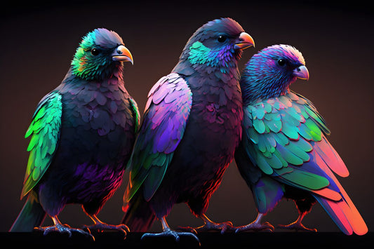 Tablou canvas - Rainbow birds